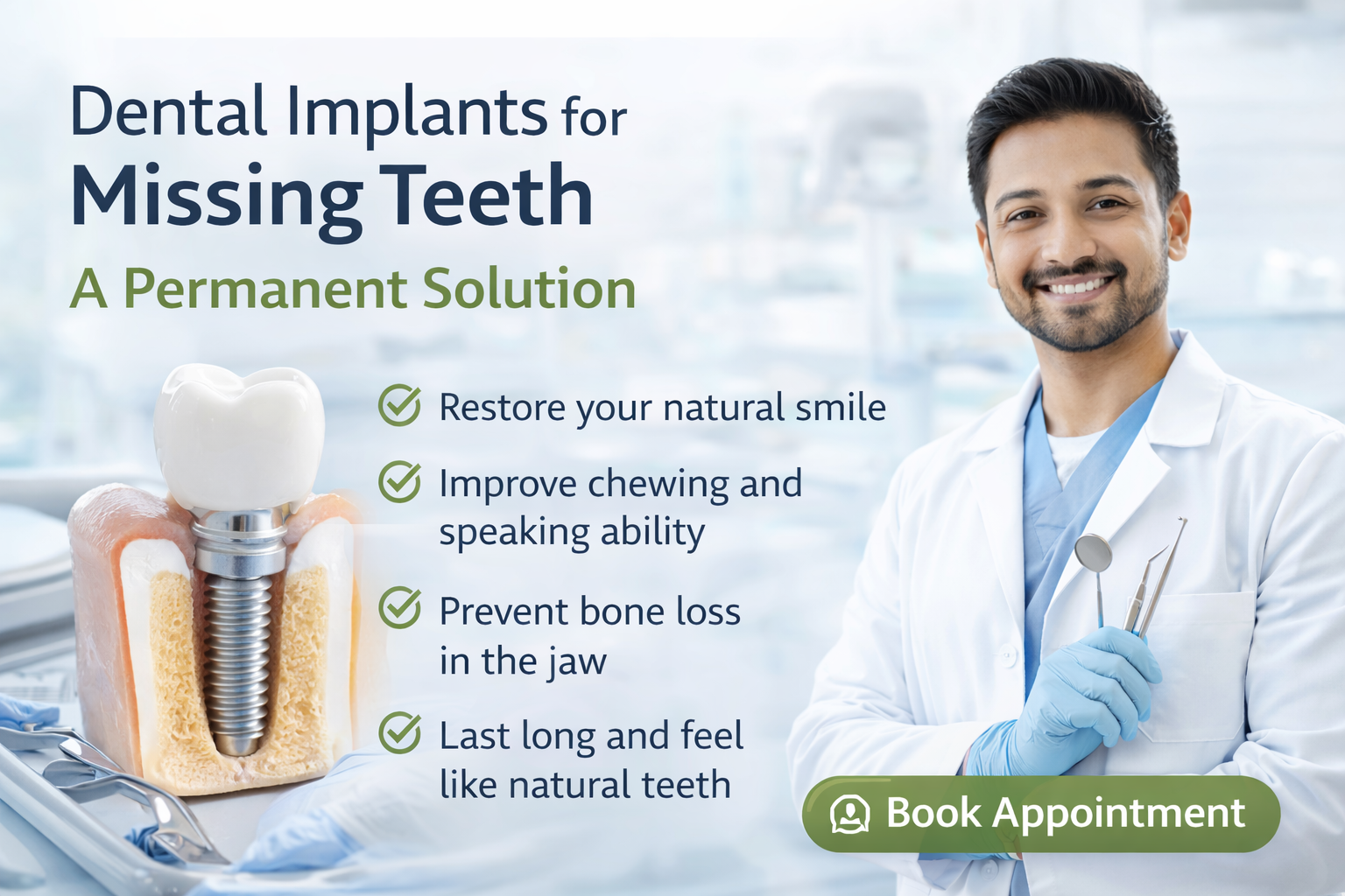 Dental Implants for Missing Teeth: A Permanent Solution